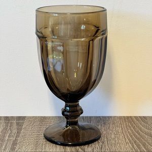 Libbey Duratuff Glass Mocha Brown Gibraltar Ice Tea Goblet 7"